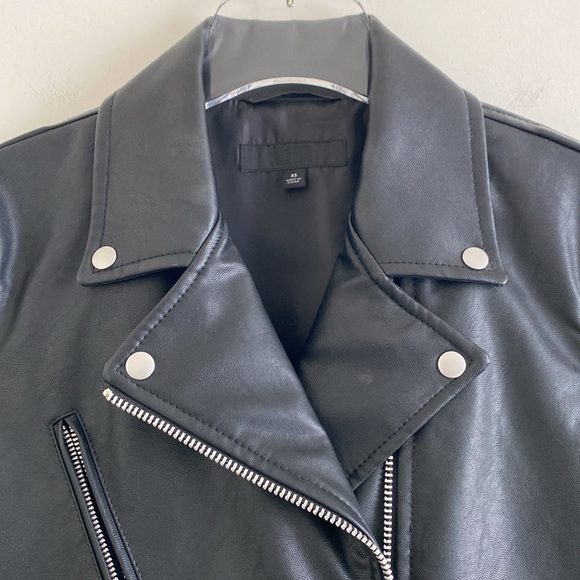 Uniqlo Womens’ Imitation Leather Biker Jacket - Picture 10 of 16